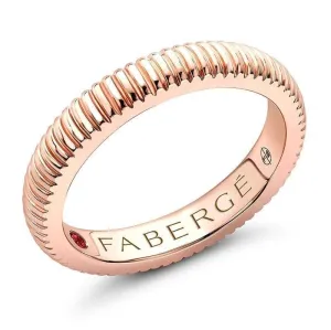 Faberge Colours of Love 18ct Rose Gold Fluted Band Ring