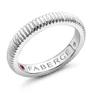 Faberge Colours of Love 18ct White Gold Fluted Band Ring