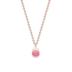 Faberge Colours Of Love Cosmic Curve 18ct Rose Gold & Pink Sapphire Pendant