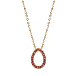 Faberge Colours of Love Sasha 18ct Rose Gold Ruby Egg Pendant
