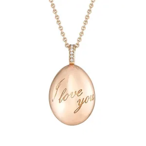 Faberge Essence I Love You 18ct Rose Gold Pendant