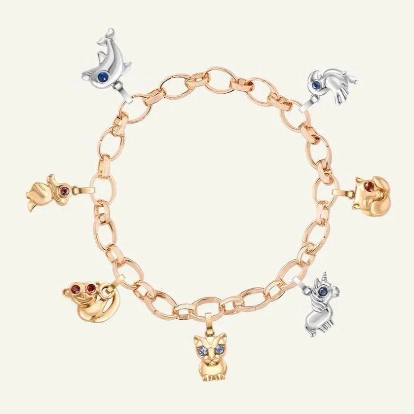 Faberge Essence White Gold Sapphire Unicorn Charm D