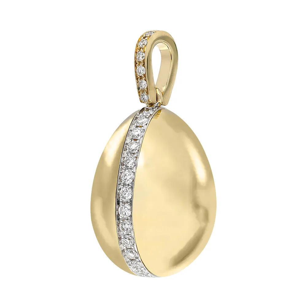 Faberge Heritage 18ct Yellow Gold 0.18ct Diamond Egg Charm Exclusive Edition