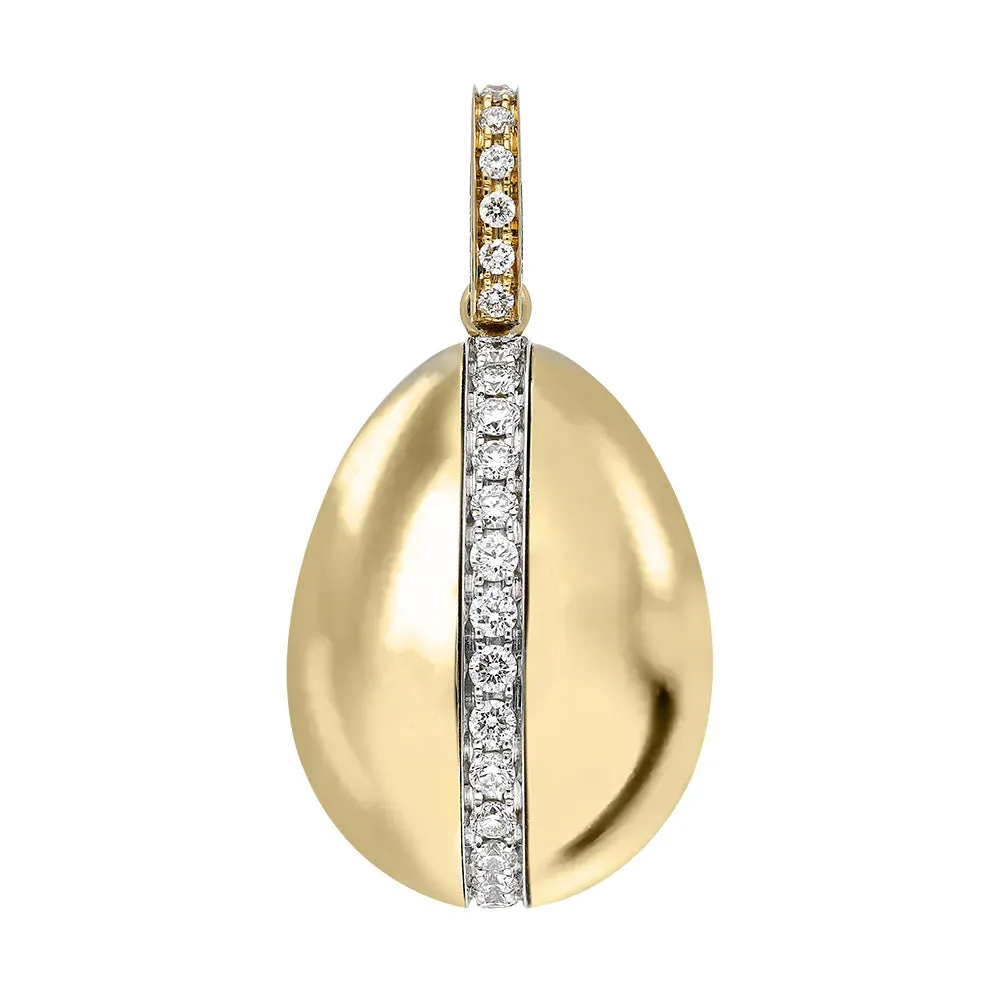 Faberge Heritage 18ct Yellow Gold 0.18ct Diamond Egg Charm Exclusive Edition