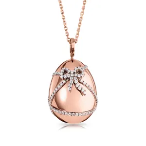 Faberge Heritage Cadeau 18ct Rose Gold Diamond Pendant D