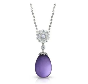 Faberge Imperial Karenina 18ct White Gold Amethyst Diamond Pendant