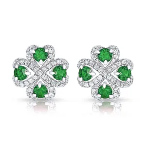 Faberge Imperial Quadrille Emerald Earrings