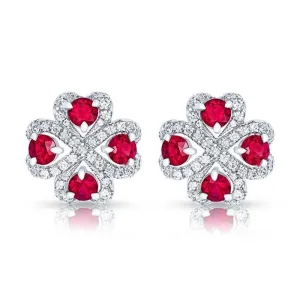 Faberge Imperial Quadrille Ruby Earrings
