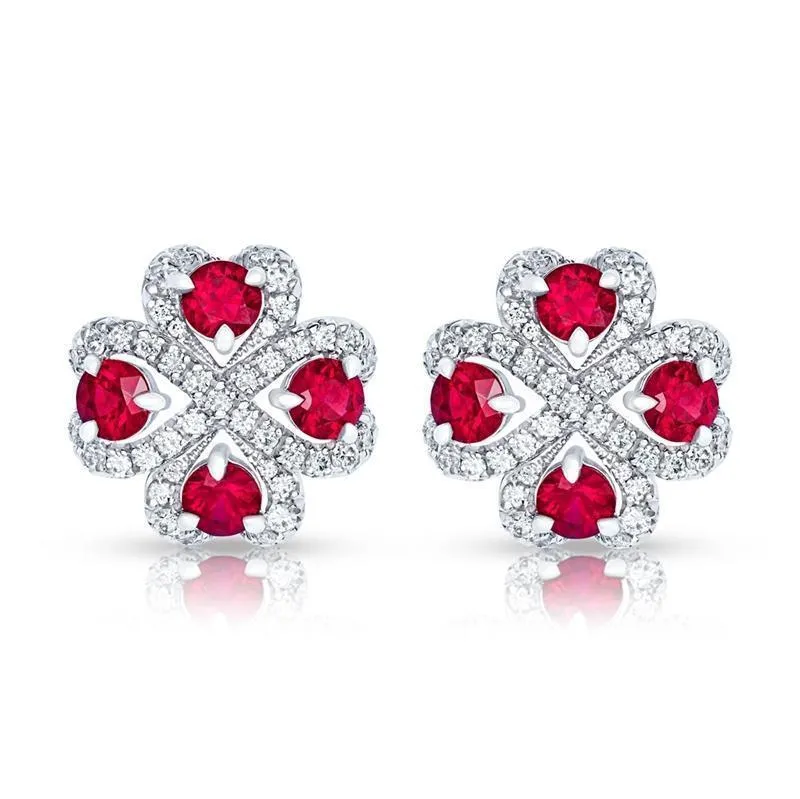 Faberge Imperial Quadrille Ruby Earrings