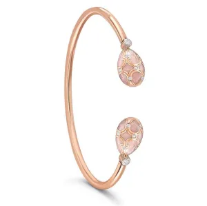 Faberge Palais Tsarskoye Selo 18ct Rose Gold Diamond Open Set Bangle