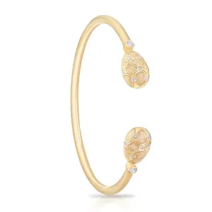 Faberge Palais Tsarskoye Selo 18ct Yellow Gold Diamond Open Set Bangle