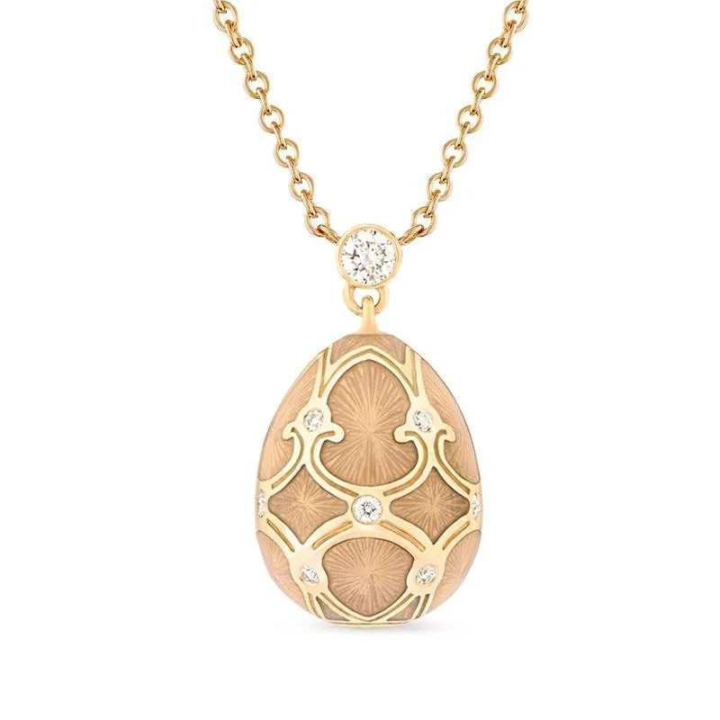 Faberge Palais Tsarskoye Selo 18ct Yellow Gold Diamond Small Pendant