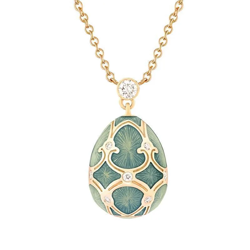 Faberge Palais Tsarskoye Selo 18ct Yellow Gold Diamond Small Pendant