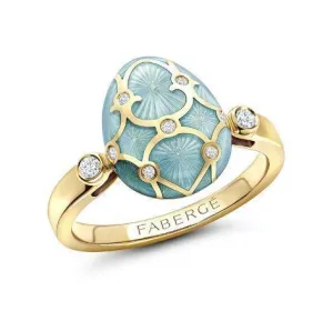 Faberge Palais Tsarskoye Selo 18ct Yellow Gold Turquoise Ring