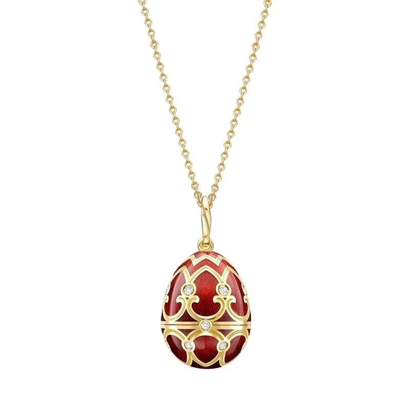 Faberge Palais Tsarskoye Selo Red Locket with Tiger Surprise