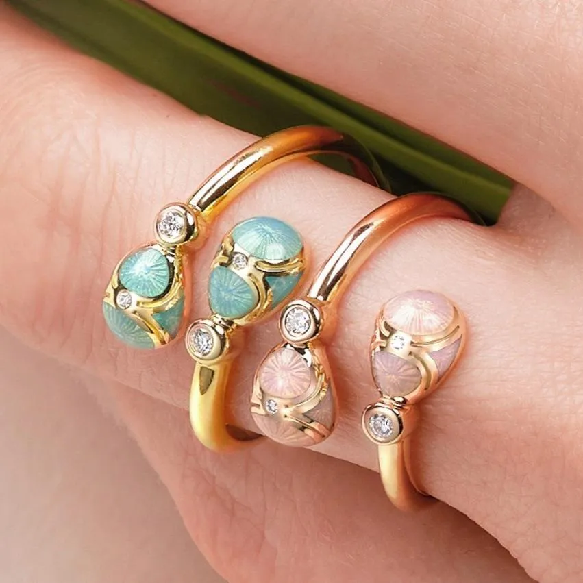 Faberge Palais Tsarskoye Selo Rose Crossover Ring