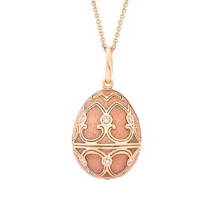 Faberge Palais Tsarskoye Selo Rose Gold Diamond Pink Pendant