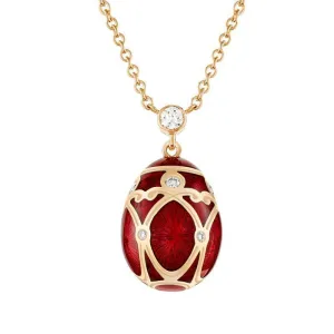 Faberge Palais Yelagin 18ct Rose Gold Diamond Red Small Pendant
