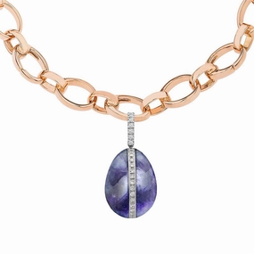Faberge 18ct Yellow Gold Diamond Blue John Charm Limited Edition
