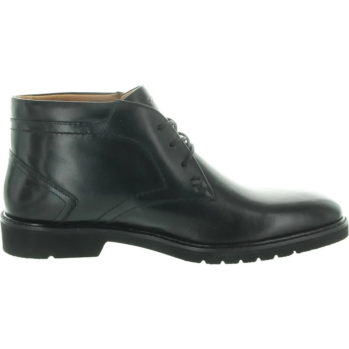 FLYNN Mens Lace-Up Leather Chukka Boots