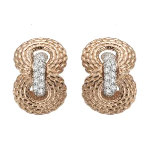 Fope 18ct Rose & White Gold 0.11ct Diamond Circe Earrings