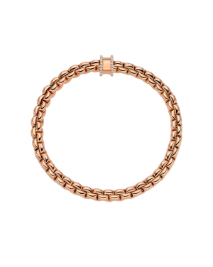 Fope 18ct Rose Gold 0.17ct Diamond Pav Flex'it Bracelet