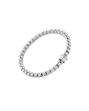 Fope 18ct White Gold 0.17ct Diamond Pav Flex'it Bracelet