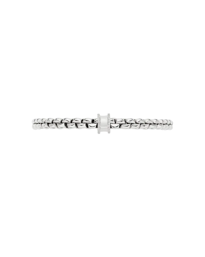 Fope 18ct White Gold 0.17ct Diamond Pav Flex'it Bracelet