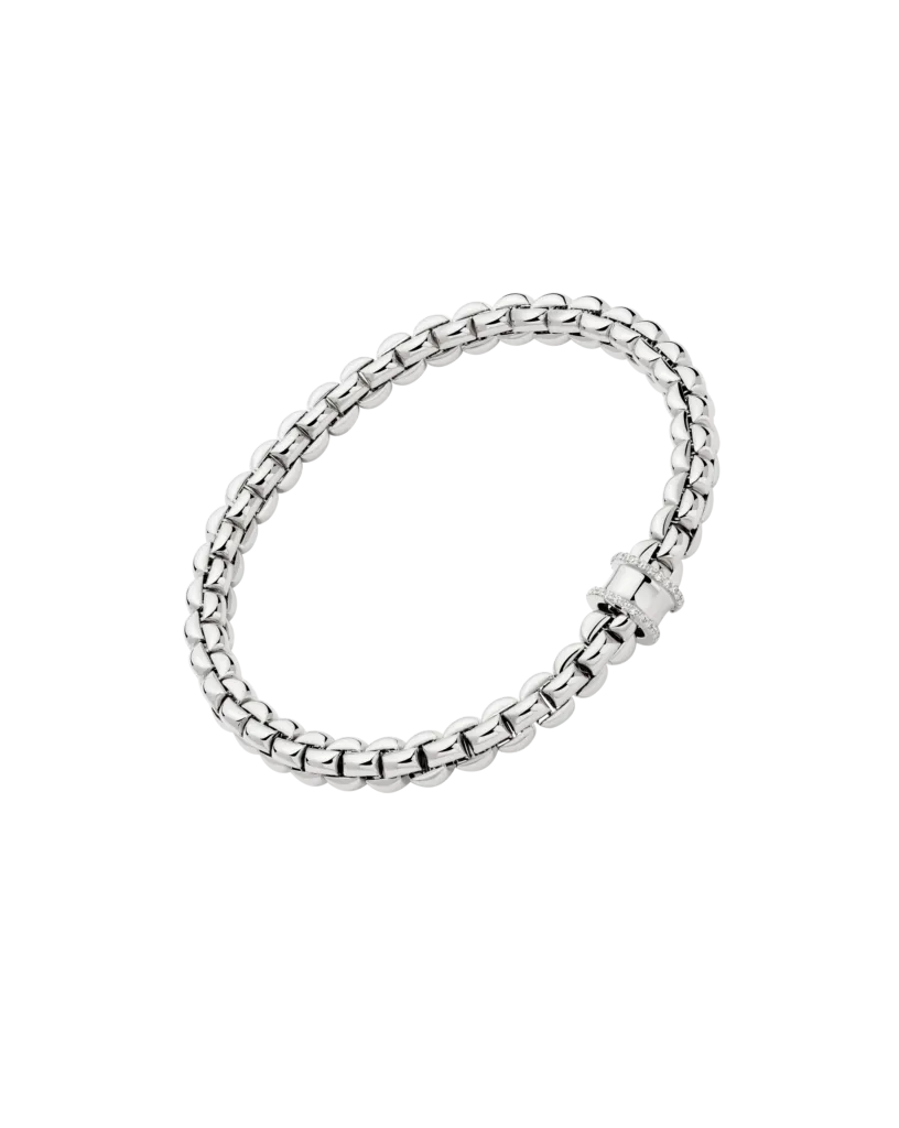 Fope 18ct White Gold 0.17ct Diamond Pav Flex'it Bracelet