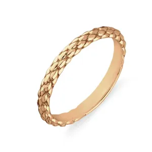 Fope 18ct Yellow Gold Rope Style Band Ring D