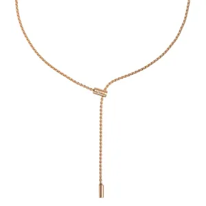 Fope Aria 18ct Rose Gold 0.01ct Diamond Adjustable Slider Necklace