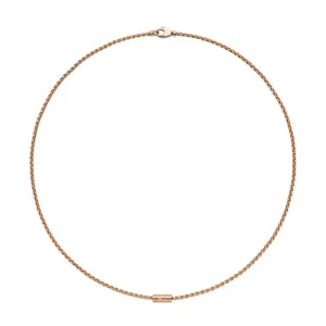 Fope Aria 18ct Rose Gold 0.02ct Diamond Necklace