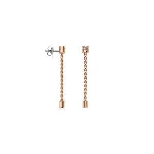 Fope Aria 18ct Rose Gold 0.09ct Diamond Pendant Earrings