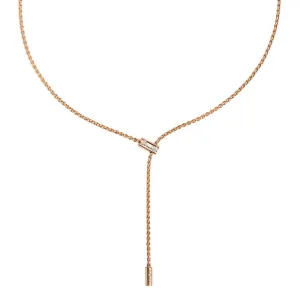 Fope Aria 18ct Rose Gold 0.11ct Diamond Adjustable Slider Necklace