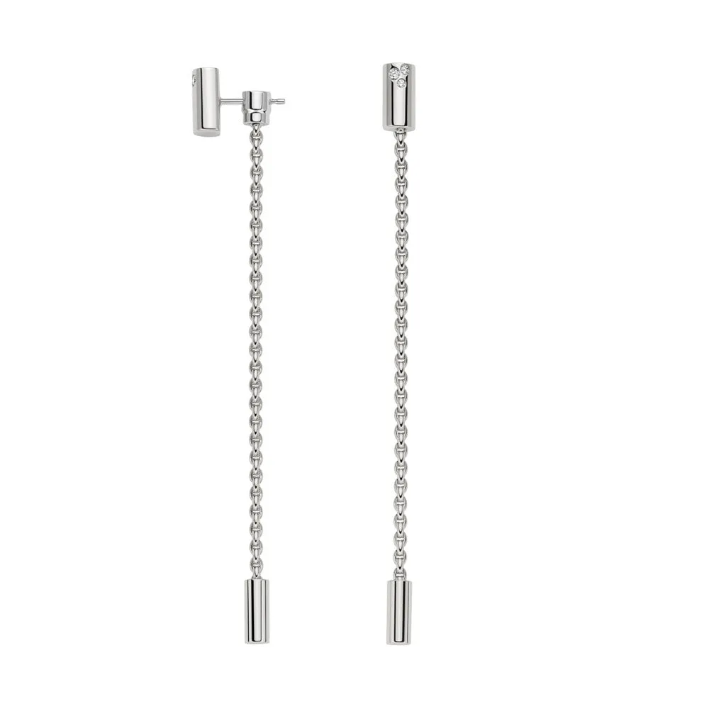 Fope Aria 18ct White Gold 0.09ct Diamond Pendant Earrings