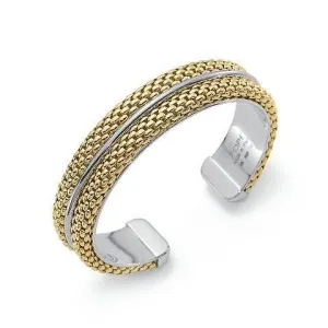 Fope Circle 18ct Yellow & White Gold Bangle