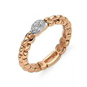 Fope Eka 18ct Rose Gold 0.10ct Diamond Ring
