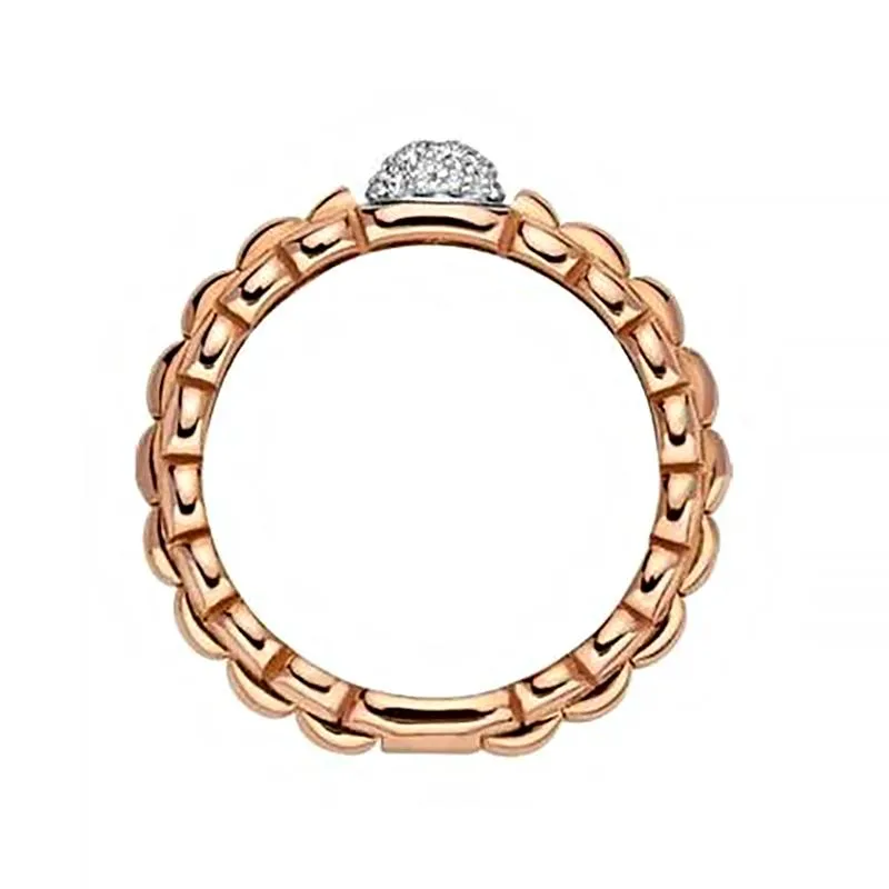 Fope Eka 18ct Rose Gold 0.10ct Diamond Ring