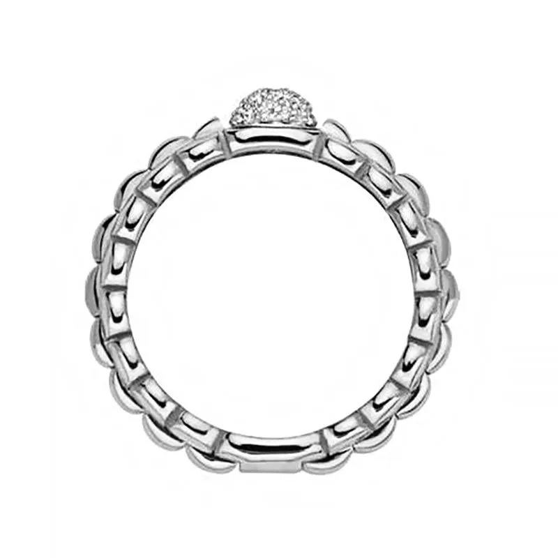 Fope Eka 18ct White Gold 0.10ct Diamond Ring