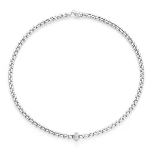 Fope Flex'It Eka 18ct White Gold Diamond Necklace
