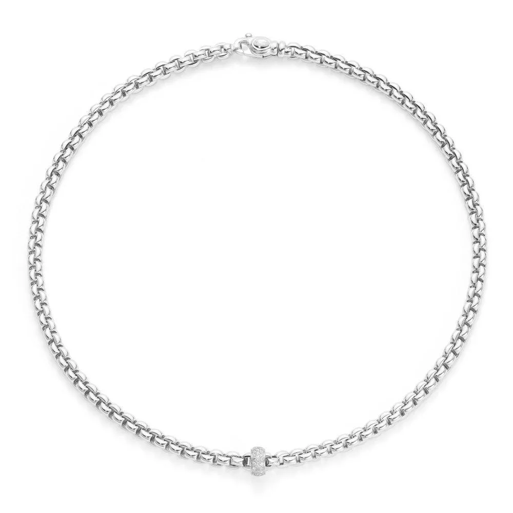 Fope Flex'It Eka 18ct White Gold Diamond Necklace