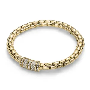 Fope Flex'It Eka 18ct Yellow Gold 0.55ct Diamond Bracelet