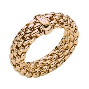 Fope Flex'it Essentials 18ct Rose Gold Medium Wide Ring
