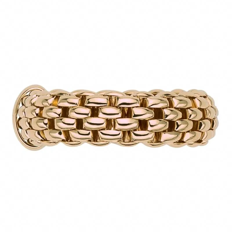 Fope Flex'it Essentials 18ct Rose Gold Medium Wide Ring
