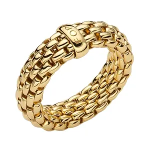 Fope Flex'it Essentials 18ct Yellow Gold Medium Wide Ring