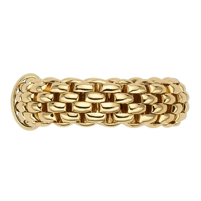 Fope Flex'it Essentials 18ct Yellow Gold Medium Wide Ring