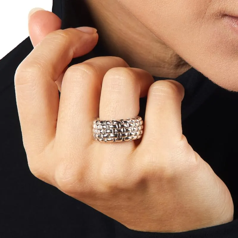 Fope Flex'it Essentials 18ct Yellow Gold Wide Ring