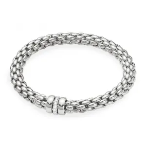 Fope Flex'It Niue 18ct White Gold 0.19ct Diamond Bracelet