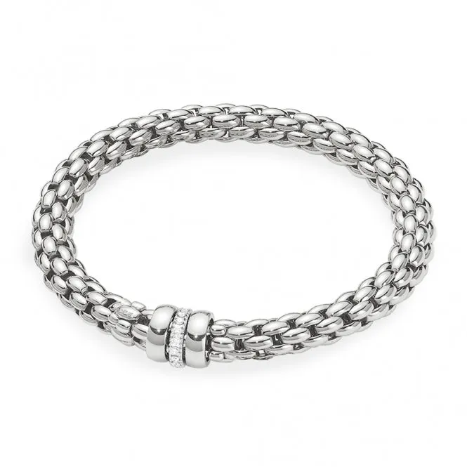 Fope Flex'It Niue 18ct White Gold 0.19ct Diamond Bracelet