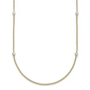 Fope Flex'It Prima 18ct Yellow Gold 1.24ct Diamond 80cm Necklace